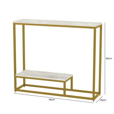 Suhani Cream and Gold Console Table