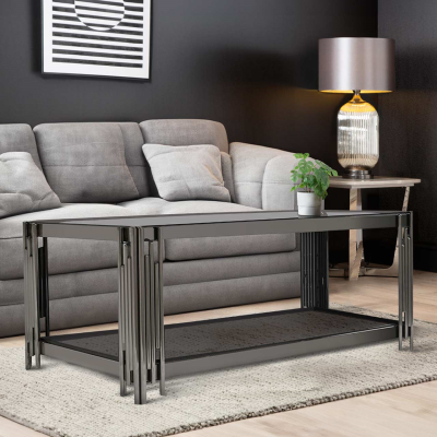 Prague Black Mirrored Coffee Table