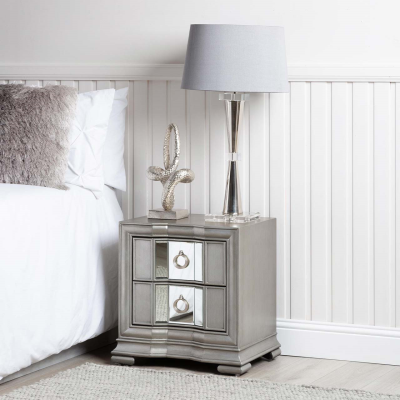 Lucca 2 Drawer Mirror Cabinet