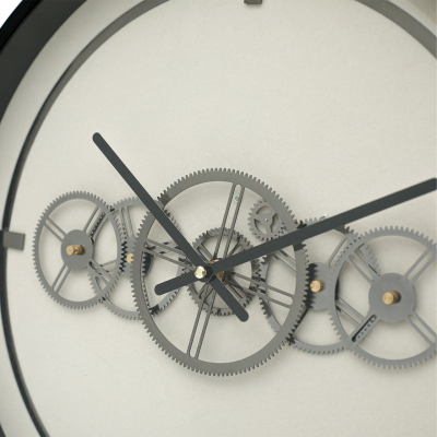 46cm Black and White Gears Wall Clock