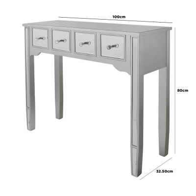 Laurel Silver Console Table