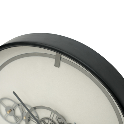 46cm Black and White Gears Wall Clock