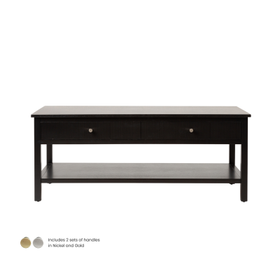 Lindon Black 2 Drawer Coffee Table