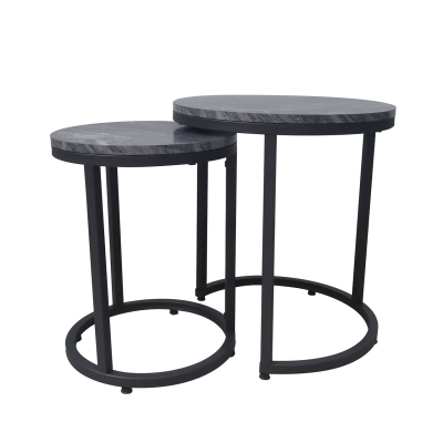 Alora Set of 2 Black End Table