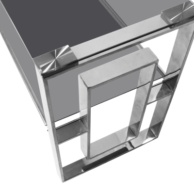 Apex Chrome Entertainment Unit Smoked Glass Shelves
