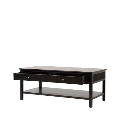 Lindon Black 2 Drawer Coffee Table
