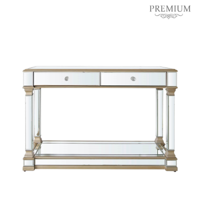 Apollo Champagne Mirrored Console Table