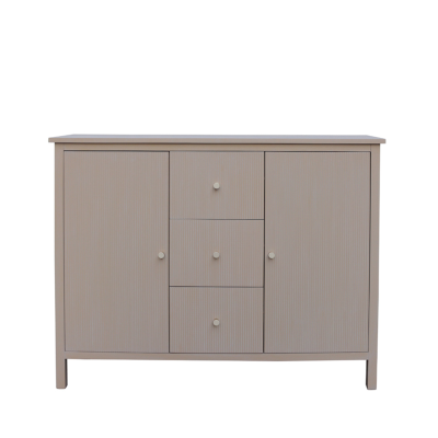 Lindon 2 Door 3 Drawer Sideboard Taupe with Nickel Handles