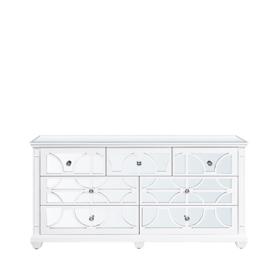 Torino White Wood 7 Drawer Chest