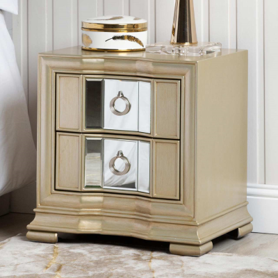 Lucca 2 Drawer Mirror Cabinet