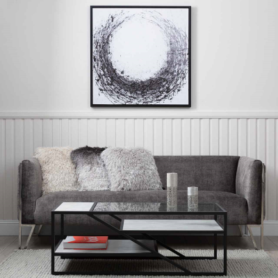 Ibarra Black & Grey Glass Coffee Table