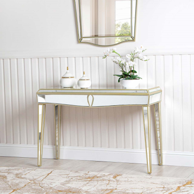 Pristina Mirror Champagne Console Table