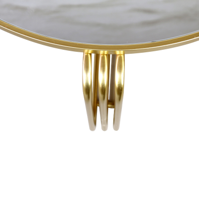 Yuan Gold Metal With Top Mirror Coffee Table