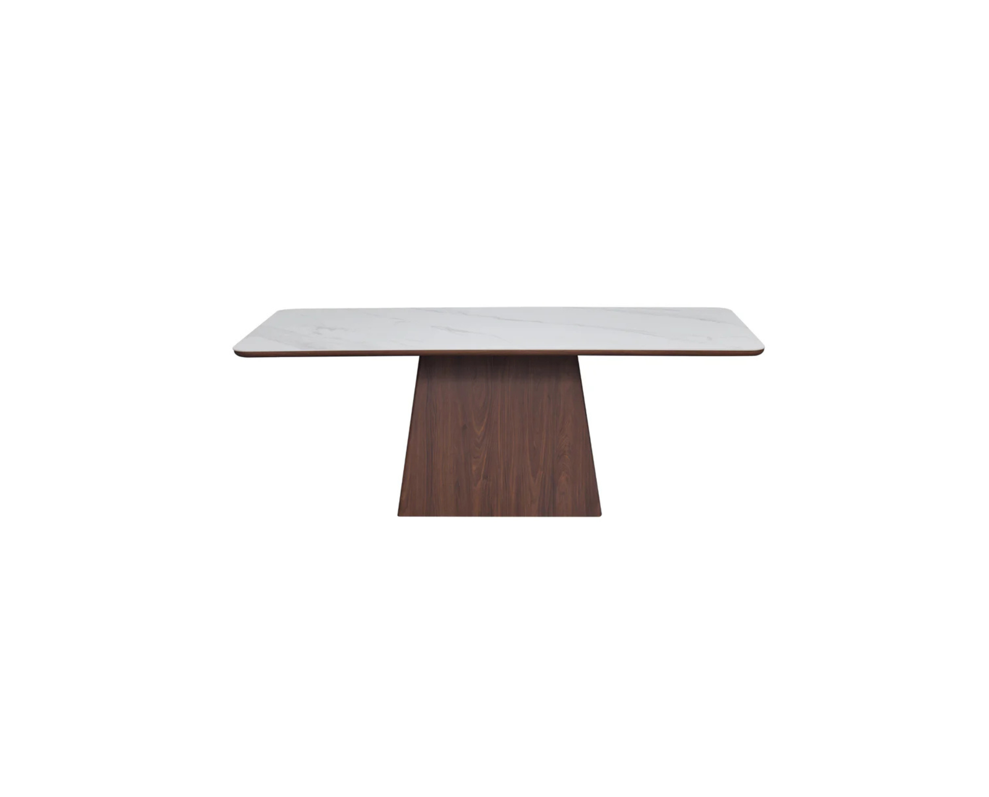 Erza Walnut And White Dining Table