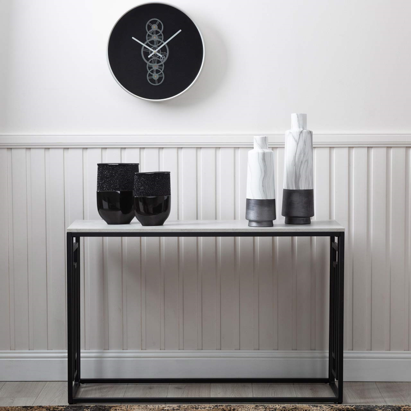 46cm Black and Silver Gears Wall Clock