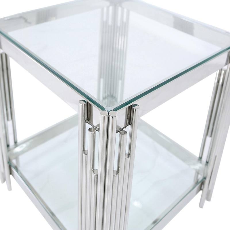 Prague Silver End Table