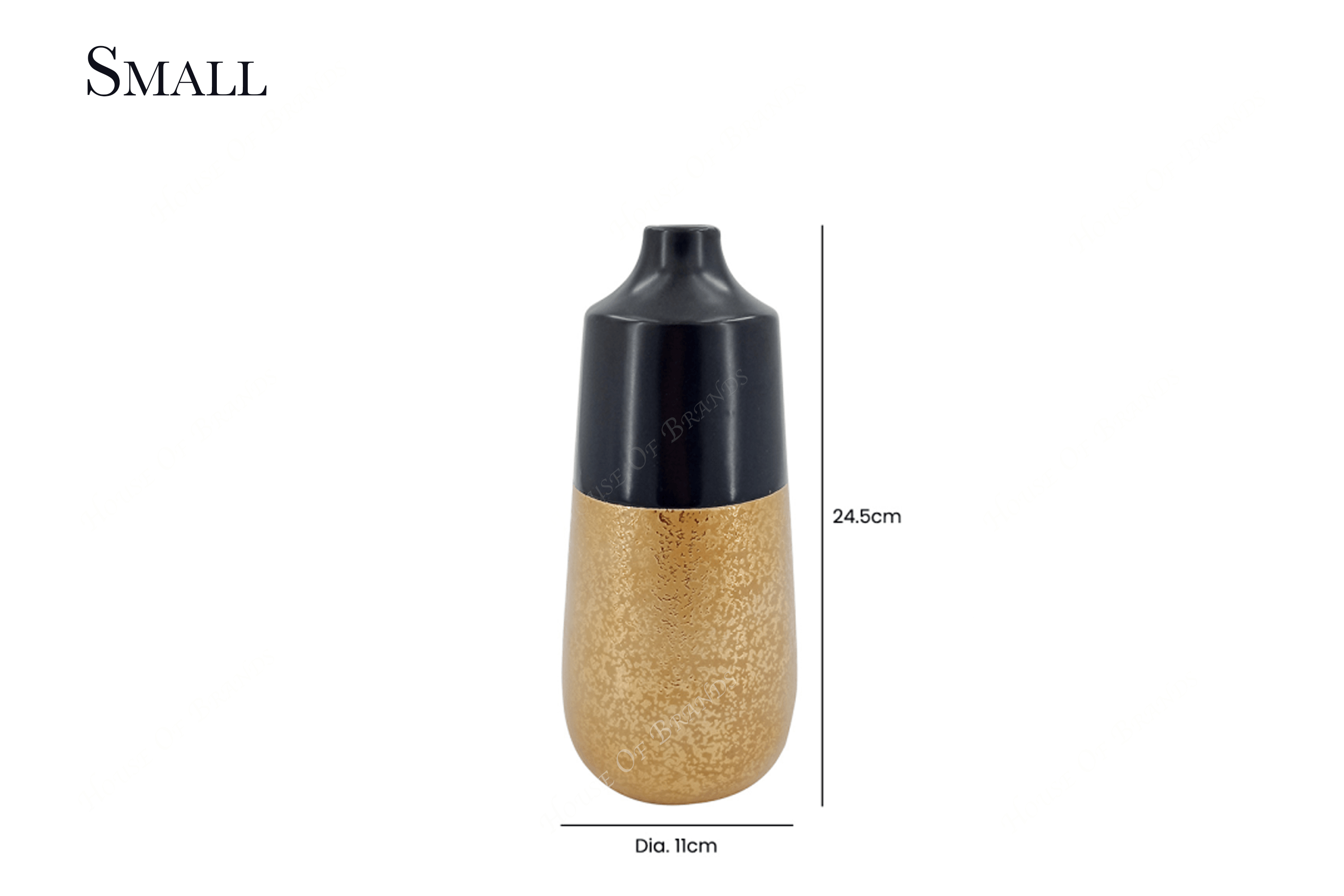 Black and Gold Vase - House Of Brands