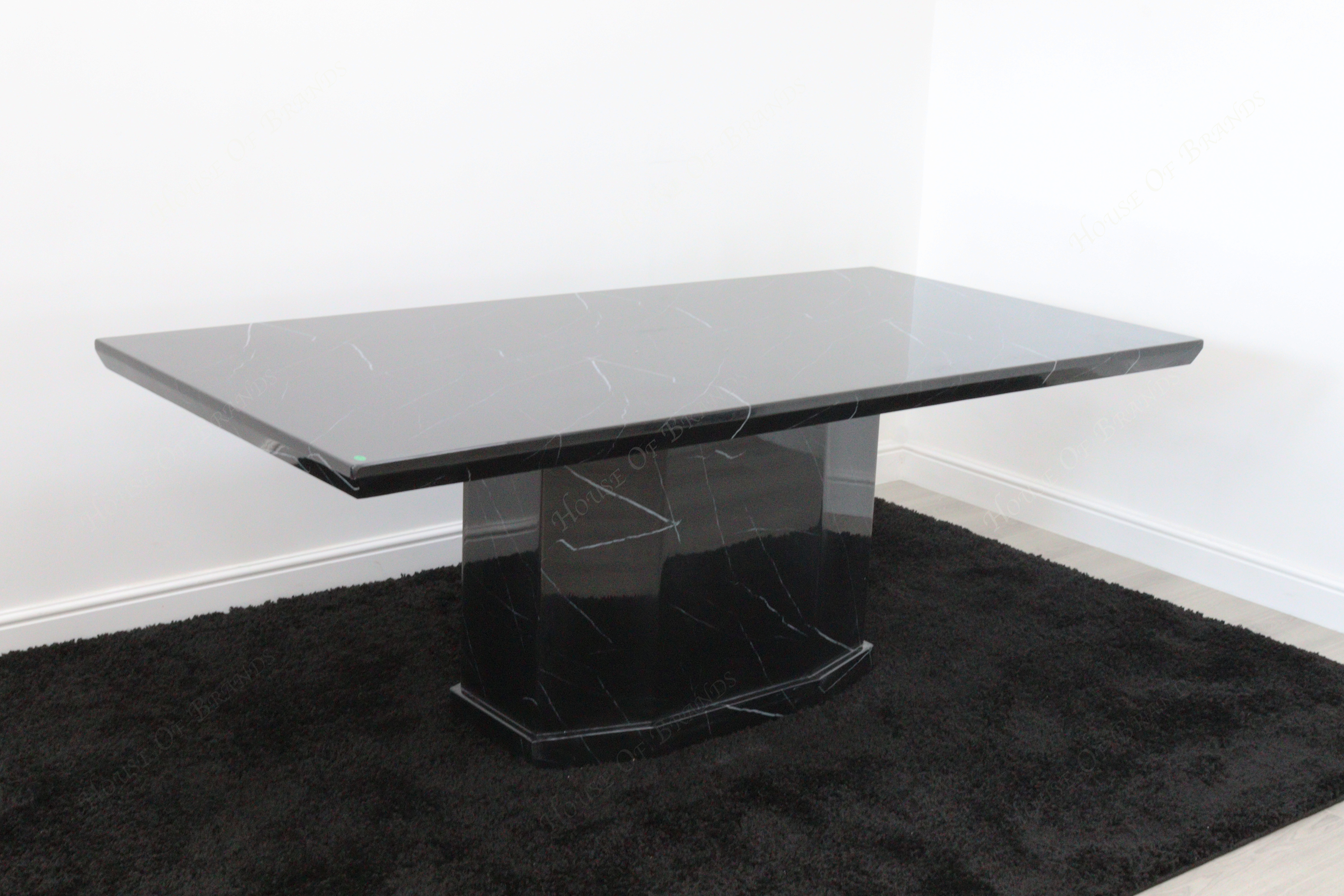 Nebula Black Marble Dining Table
