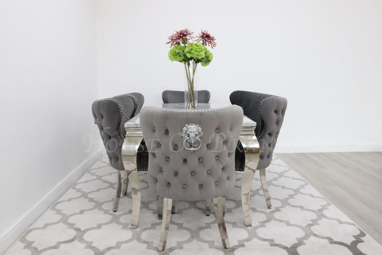 House Of Brands 1.8m Rome with 4 Valencia Chairs and Valencia Bench