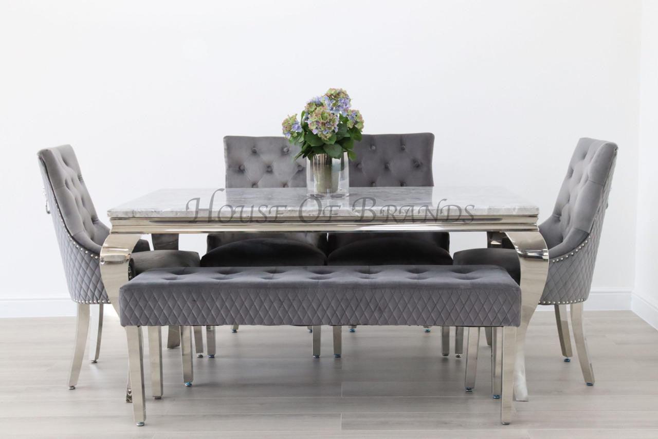 House Of Brands 1.8m Rome and 4 Madrid Chairs And A Madrid Bench