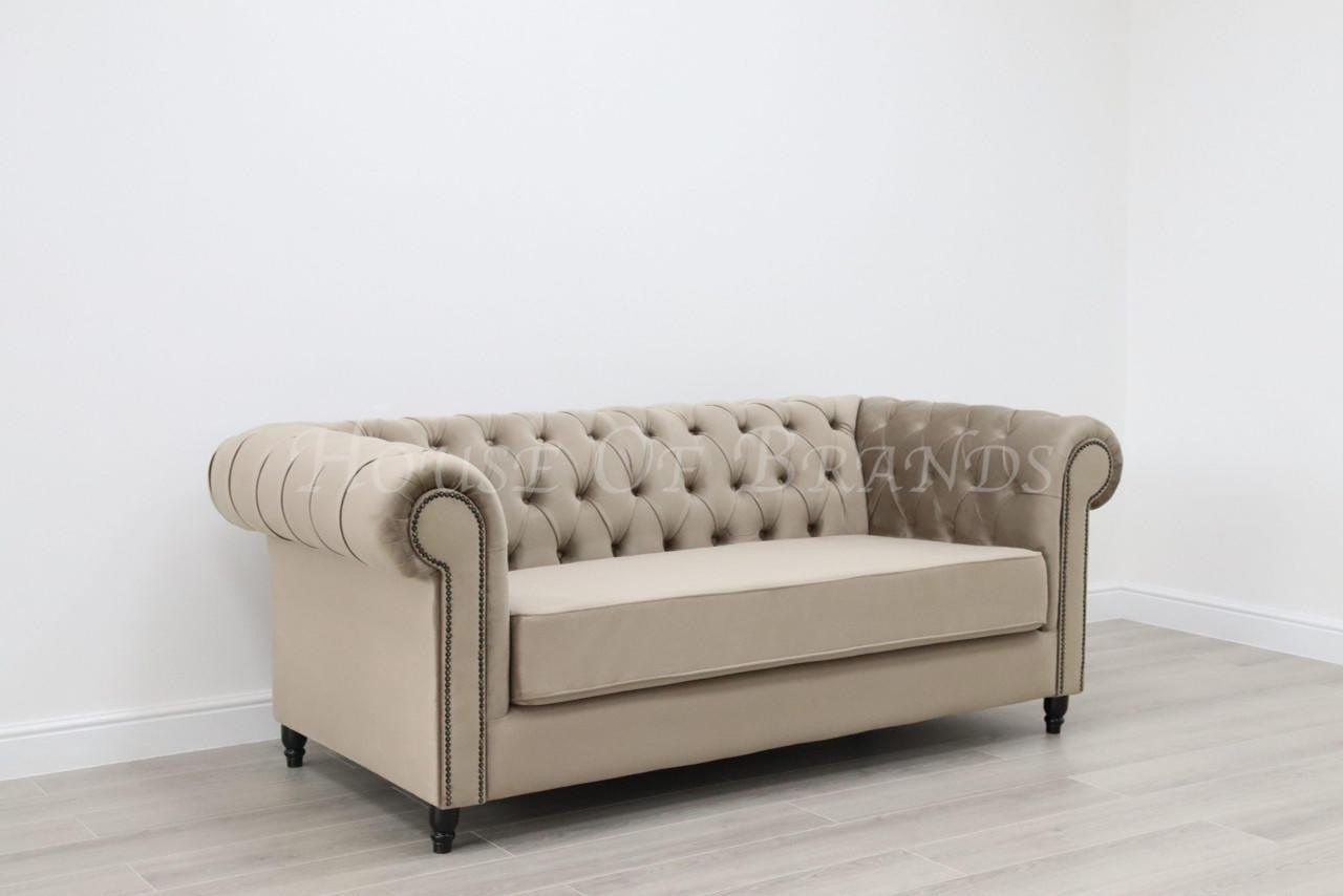 House Of Brands Chesterfield Velvet Sofa