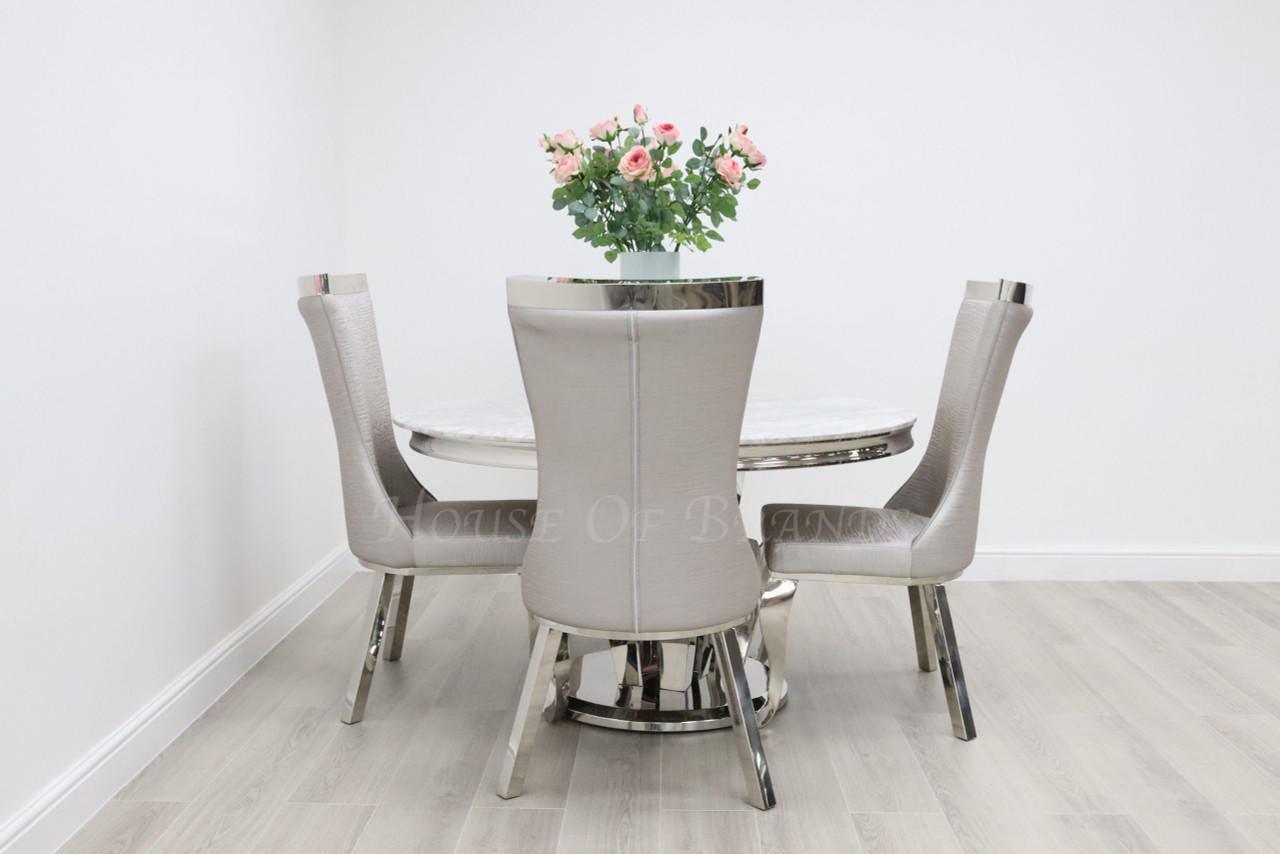 House Of Brands 1.3m Round Sorrento and 4 Tunis Chairs