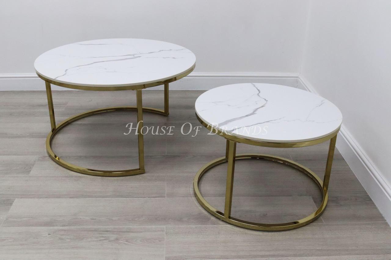 Gold Nest Of Coffee Table
