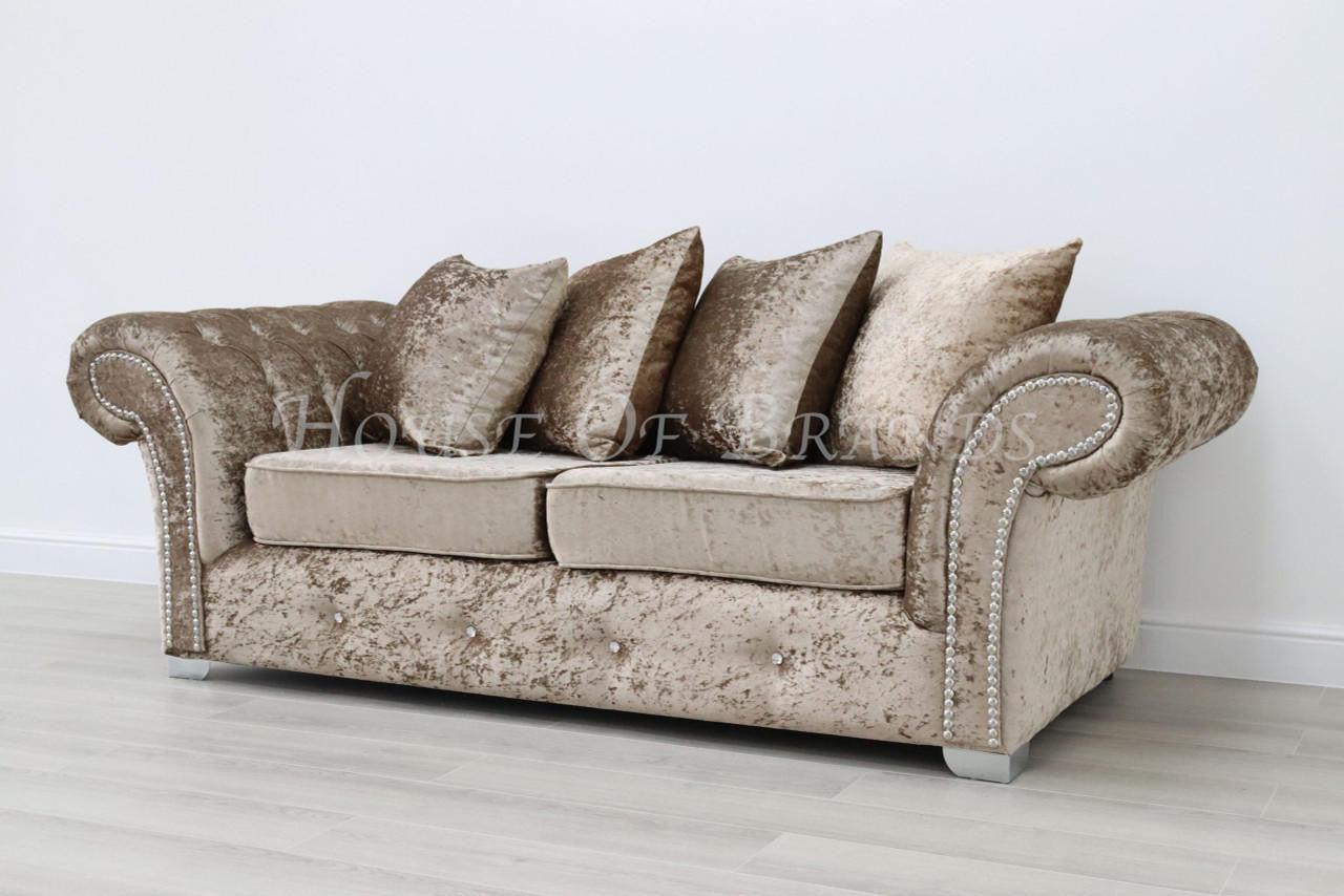House Of Brands Bella Shimmer Velvet Sofa