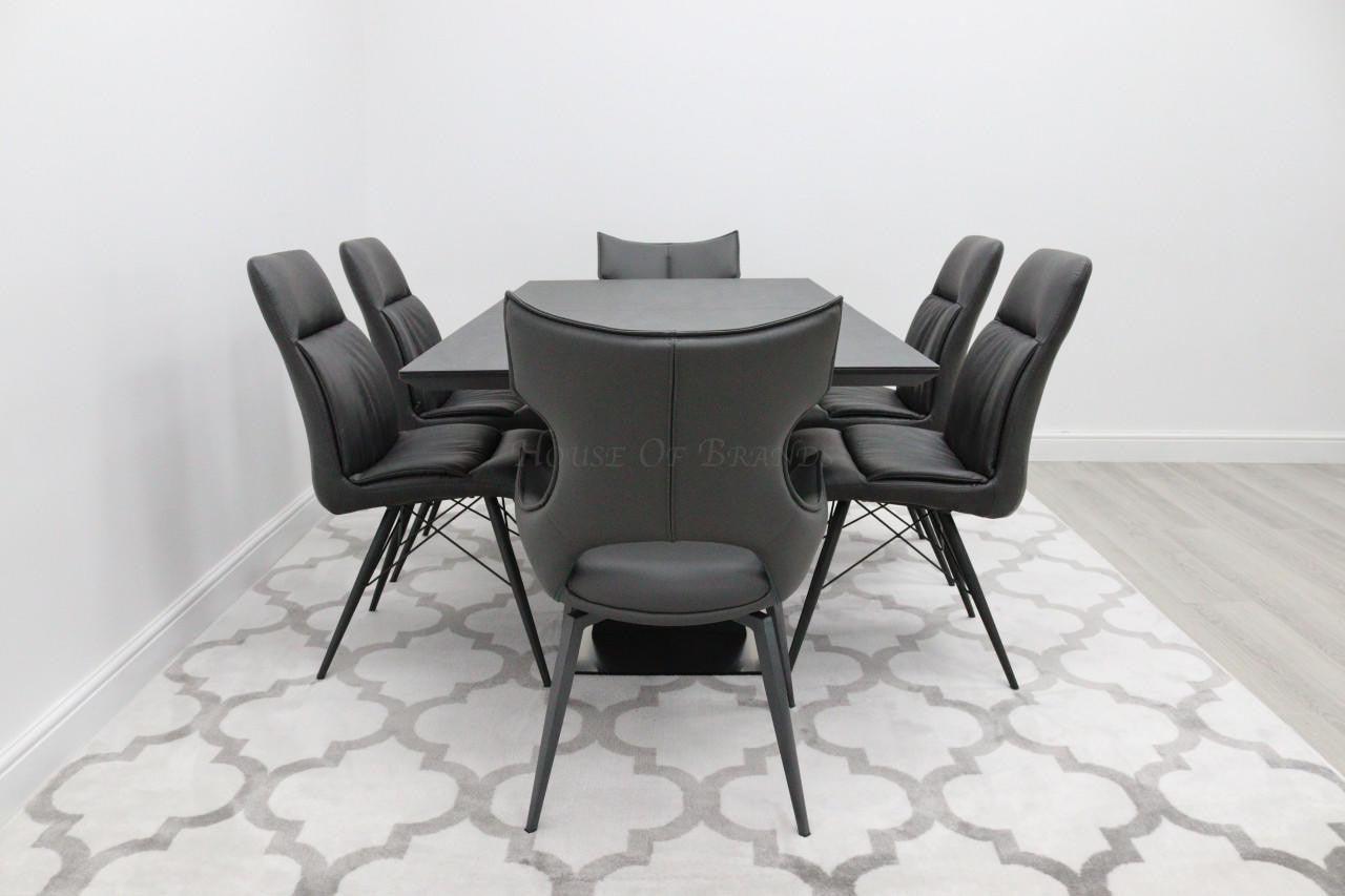 House Of Brands Windsor Extendable Table & 4 Alanya Chairs & 2 Rennes Chairs