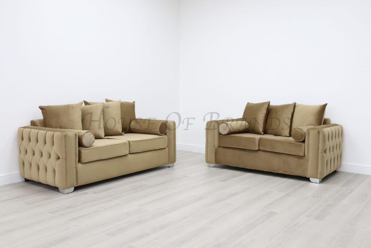 House Of Brands Capri Velvet Sofa