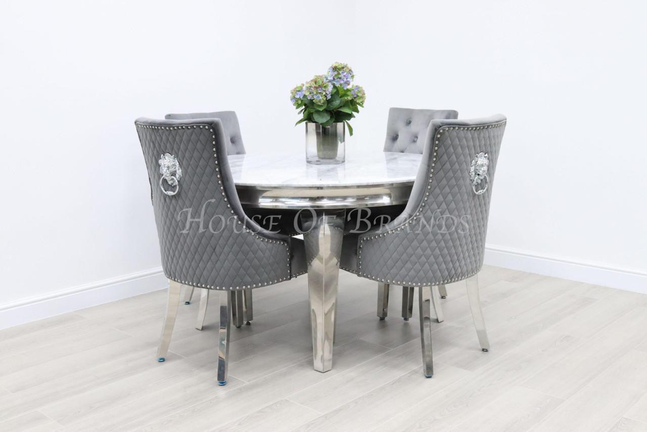 House Of Brands 1.3m Round Rome and 4 Madrid Chairs