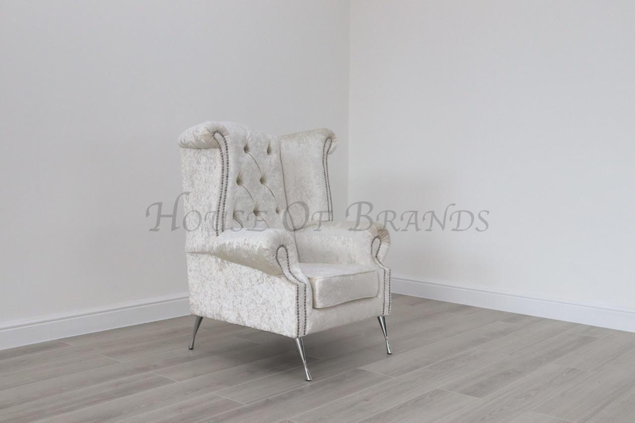 House Of Brands Queen Anne Velvet Chair