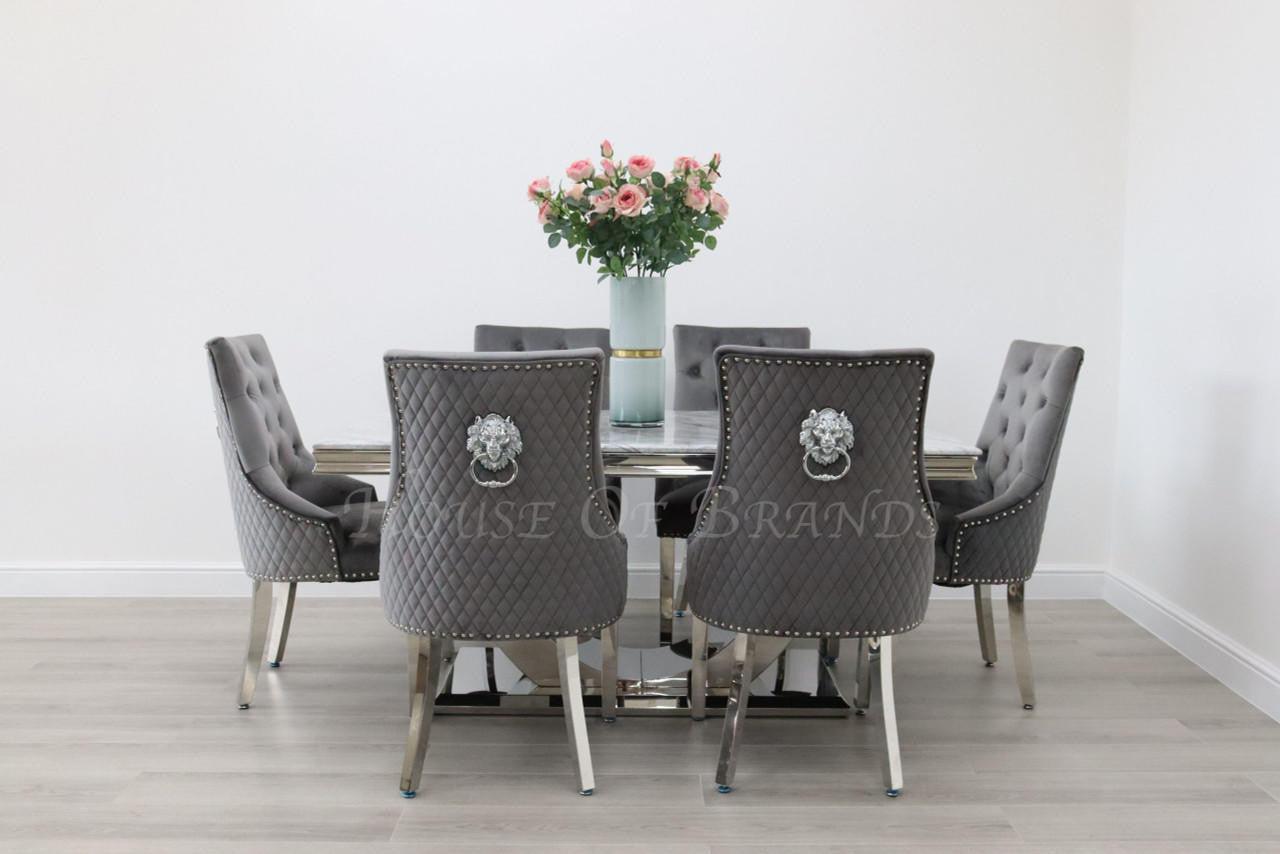 House Of Brands Naples Table and 6 Madrid Chairs