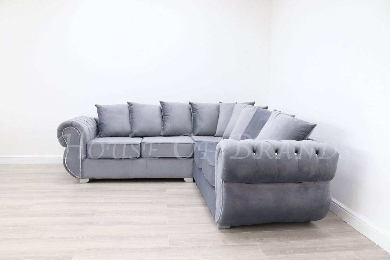 House Of Brands Riva Velvet Corner Sofa