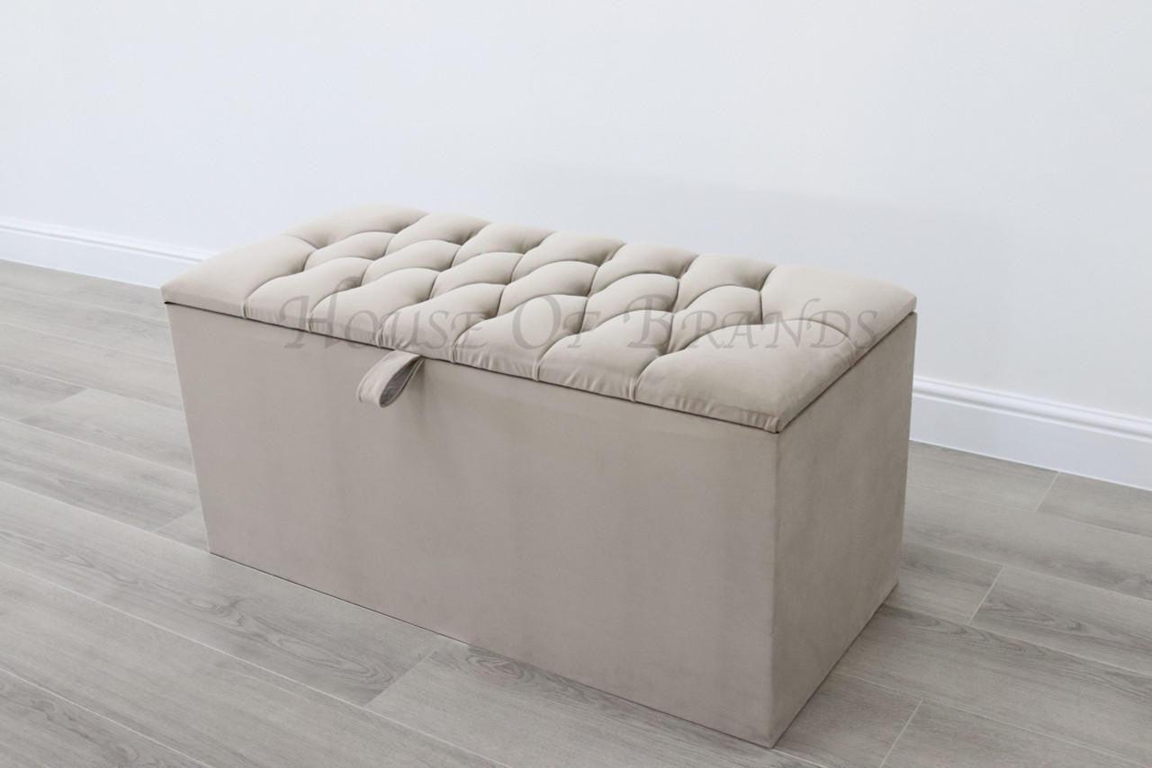 House Of Brands Tufted Ottoman Box