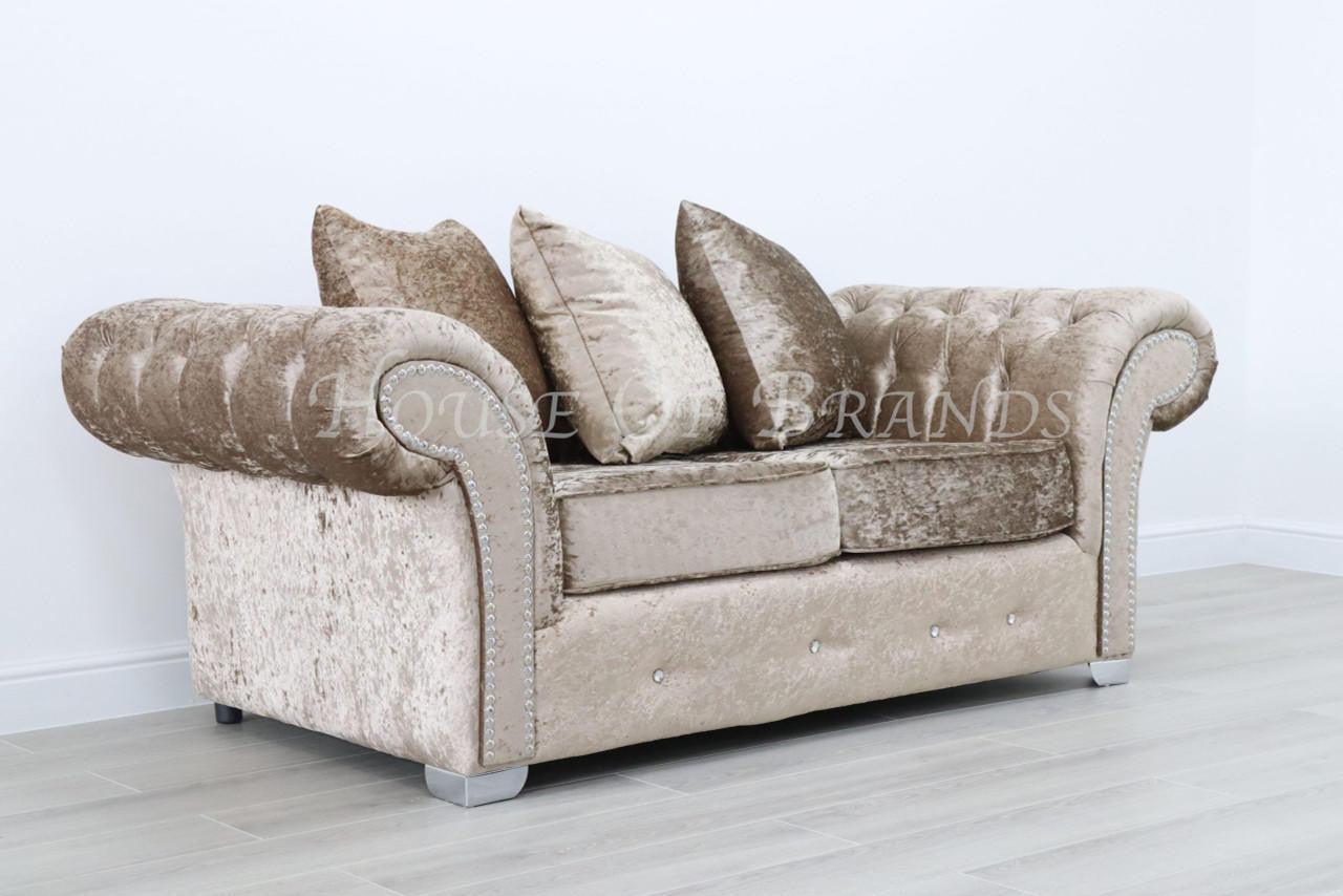 House Of Brands Bella Shimmer Velvet Sofa