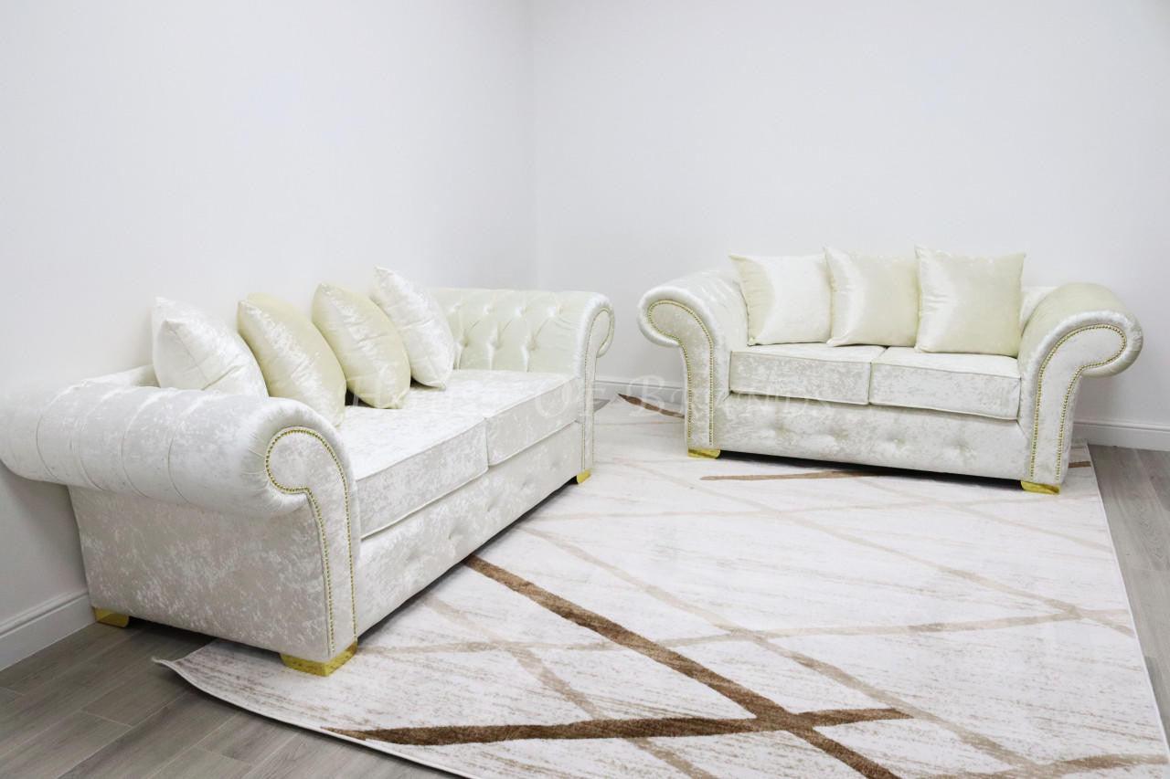 House Of Brands Bella Shimmer Velvet Sofa
