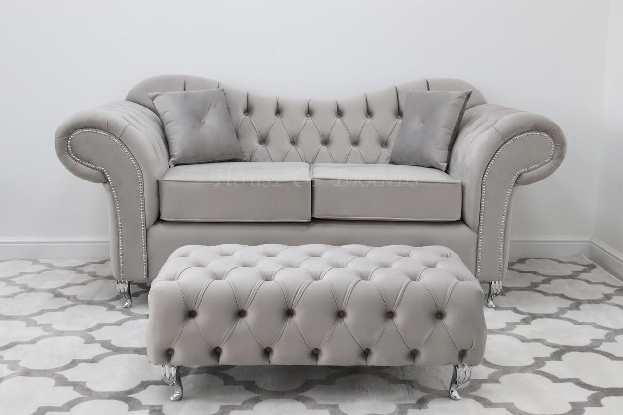 House Of Brands Estelle Cushion Seat Velvet Sofa 