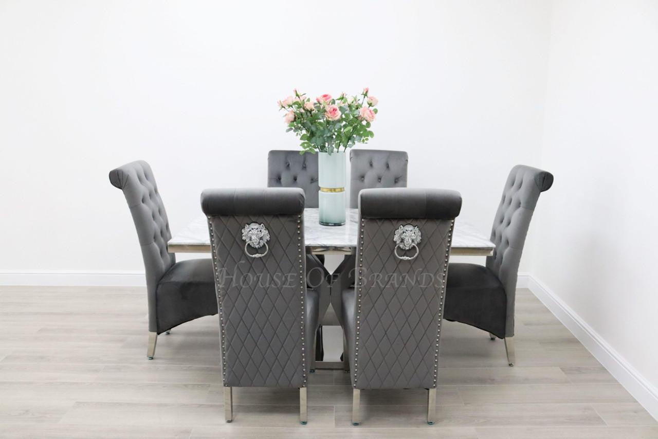 House Of Brands Amalfi Table and 6 Leon Chairs