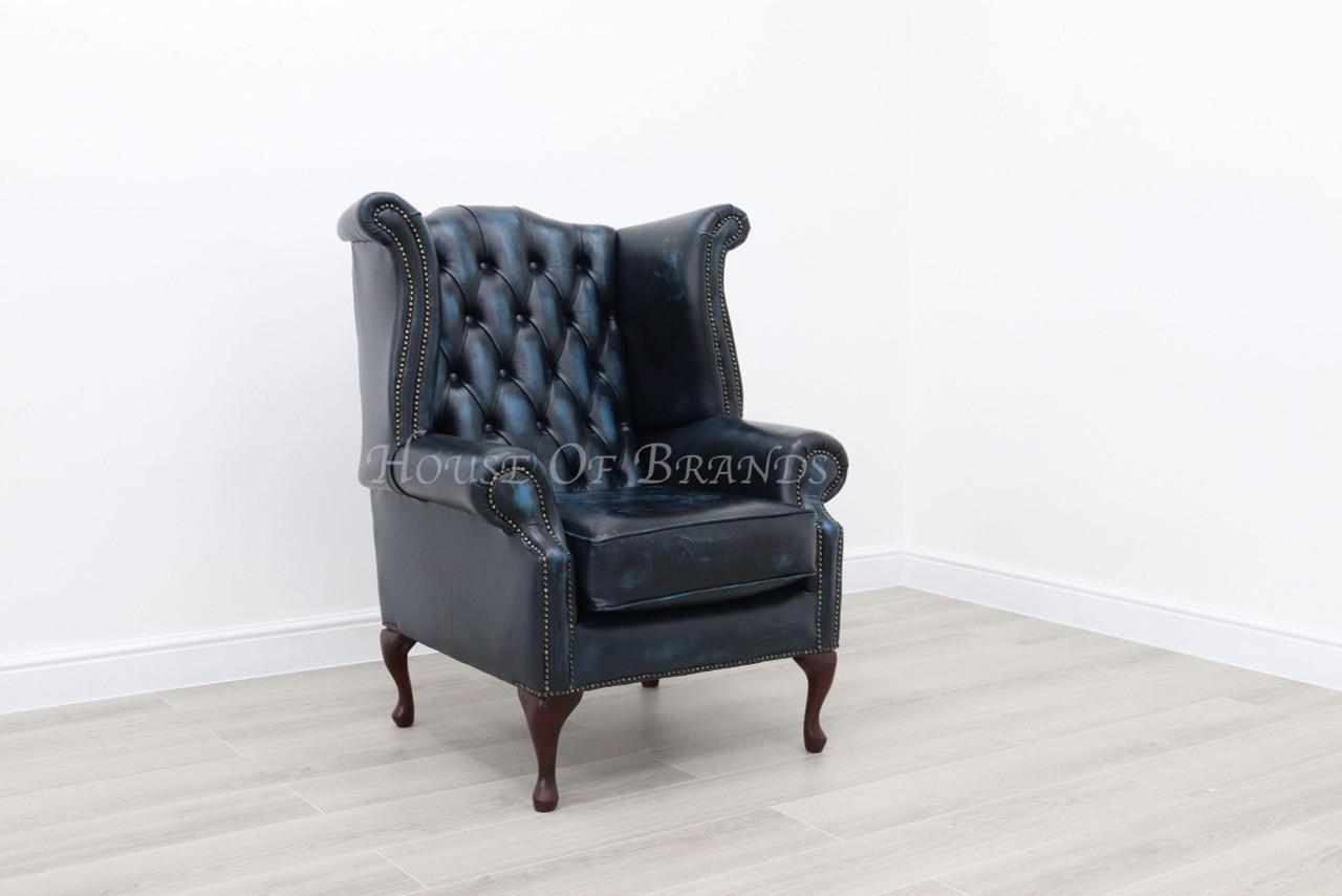 House Of Brands Queen Anne Genuine Leather Chair