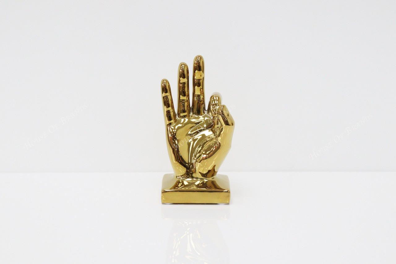 House Of Brands Small OK Hand - Gold
