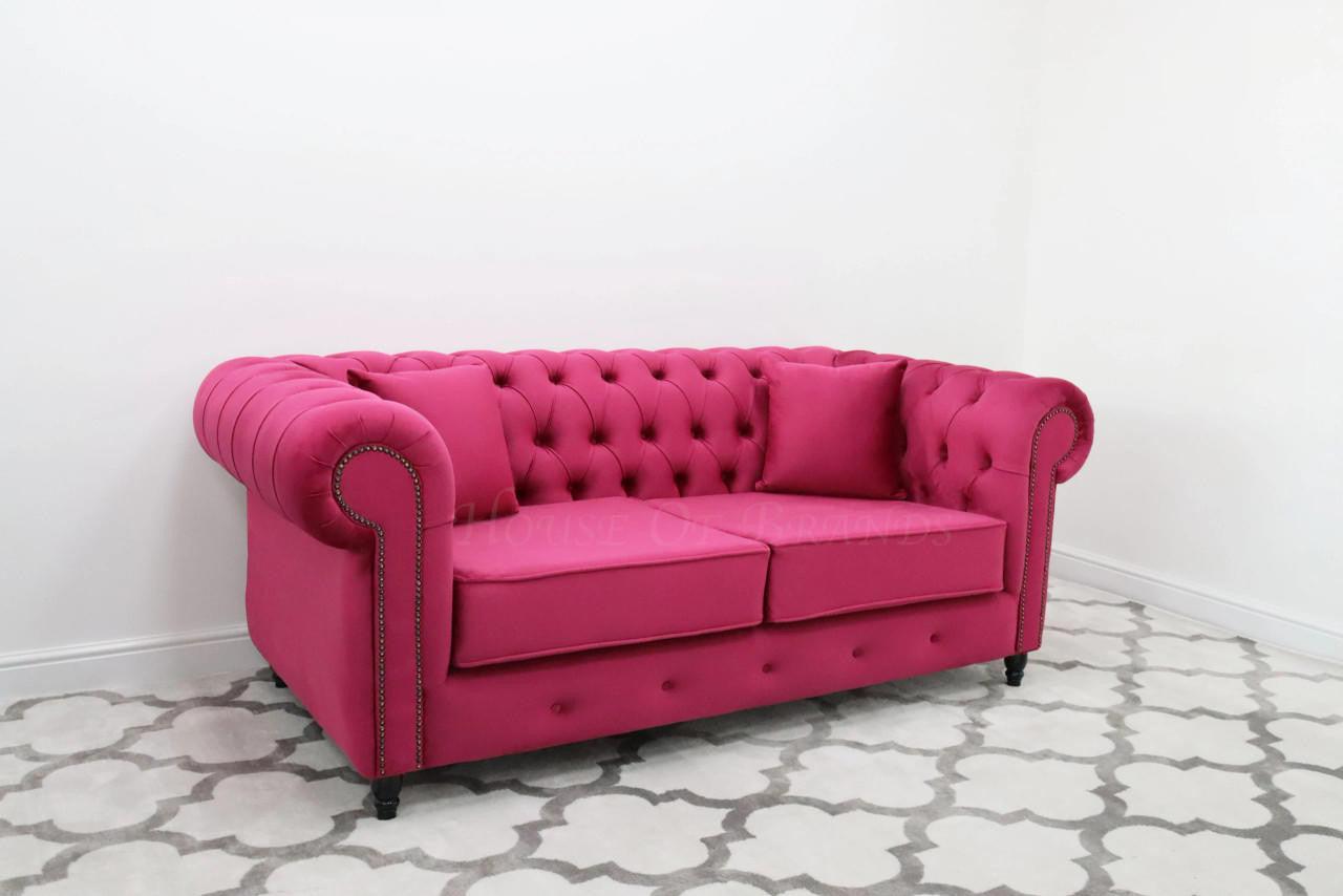 House Of Brands Chesterfield Velvet Sofa