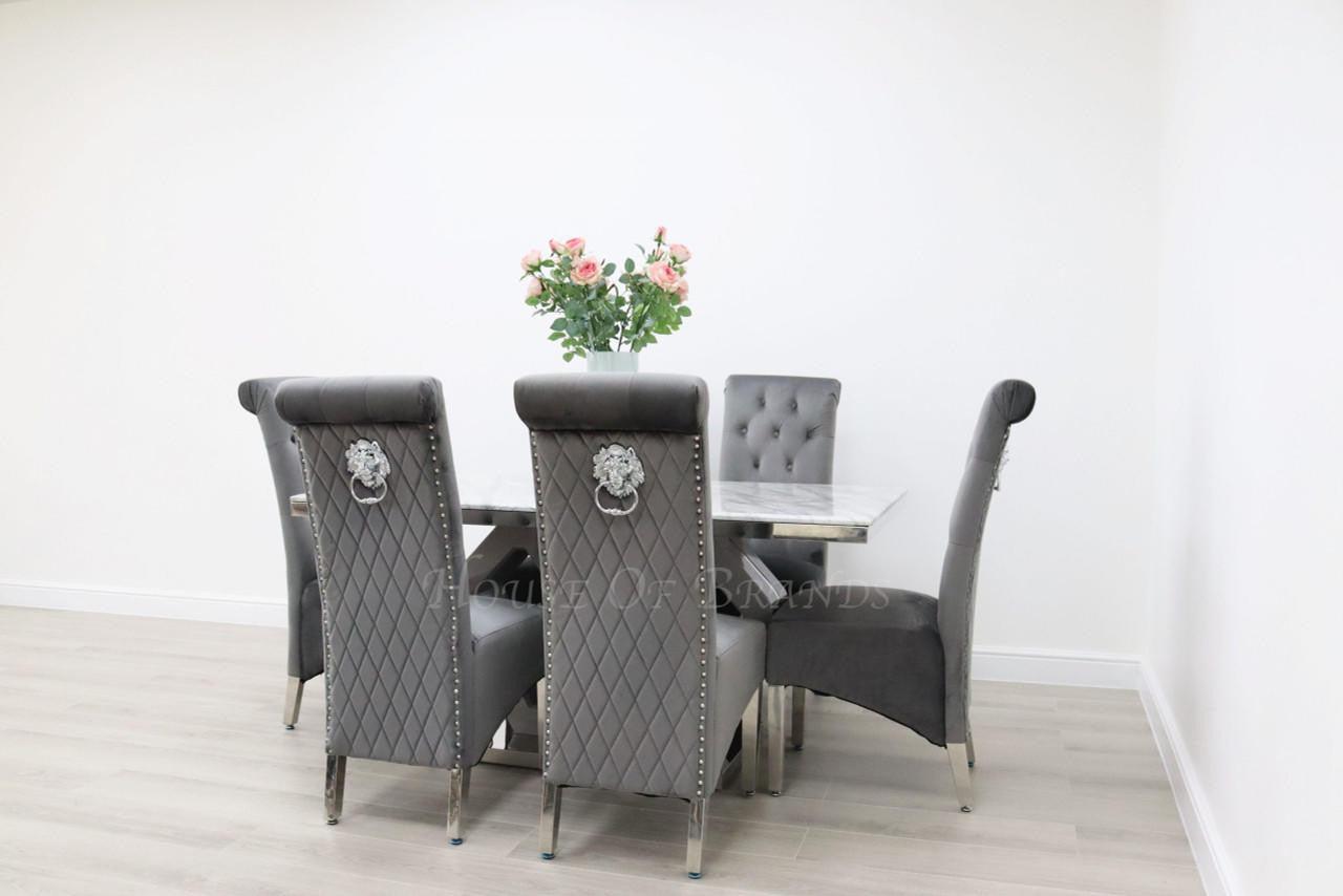 House Of Brands Amalfi Table and 6 Leon Chairs