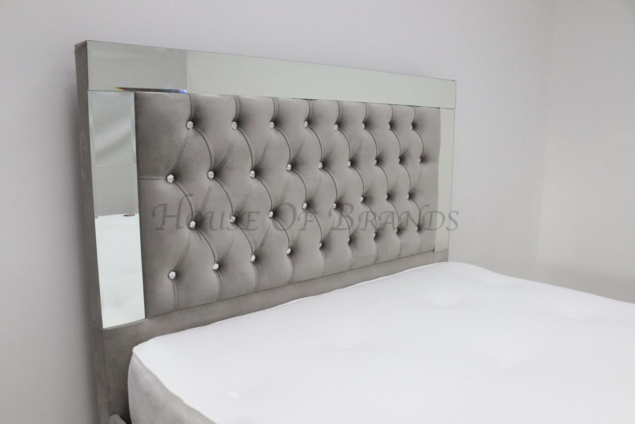 House Of Brands Vegas Mirrored Ottoman Storage Bed 