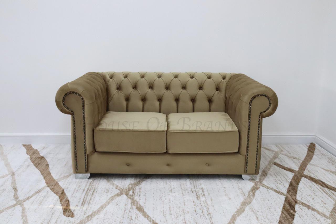House Of Brands Chesterfield Velvet Sofa