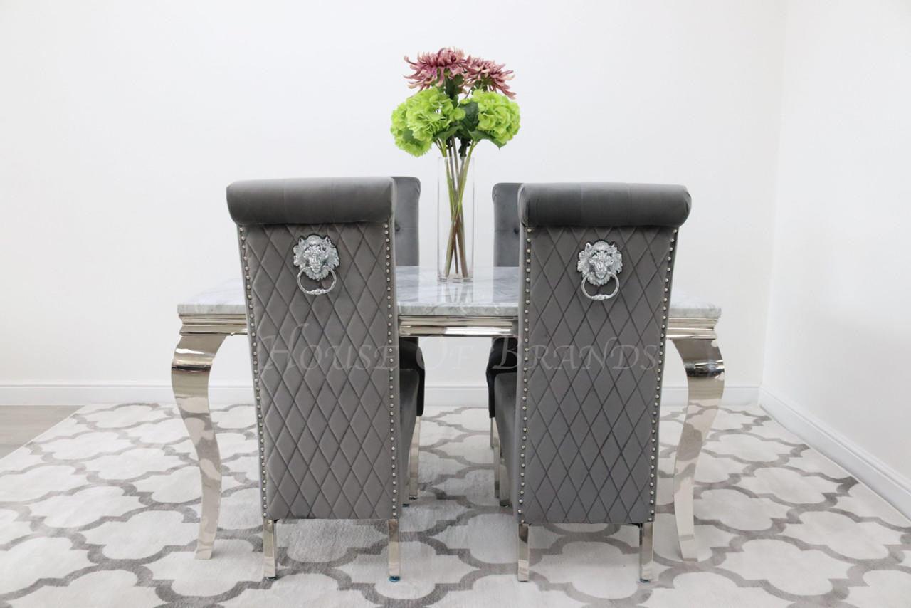 House Of Brands 1.5m Rome and 4 Leon Chairs