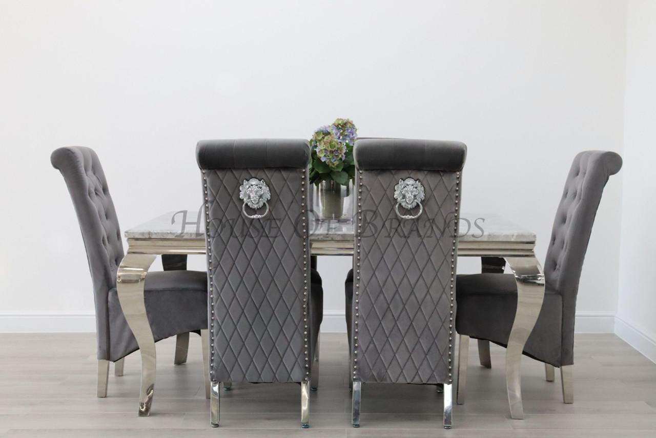 House Of Brands 1.8m Rome and 6 Leon Chairs-