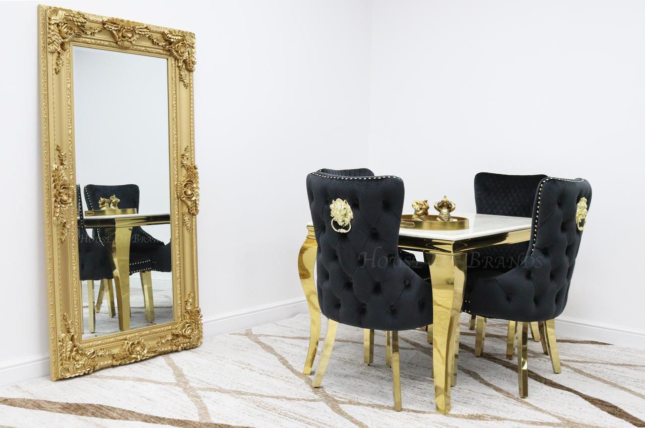 House Of Brands 1.2m Gold Rome & 4 Barcelona Chairs