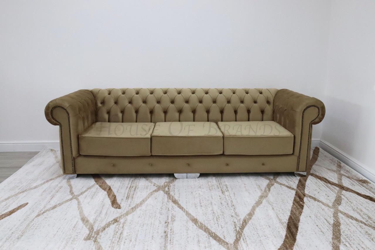 House Of Brands Chesterfield Velvet Sofa