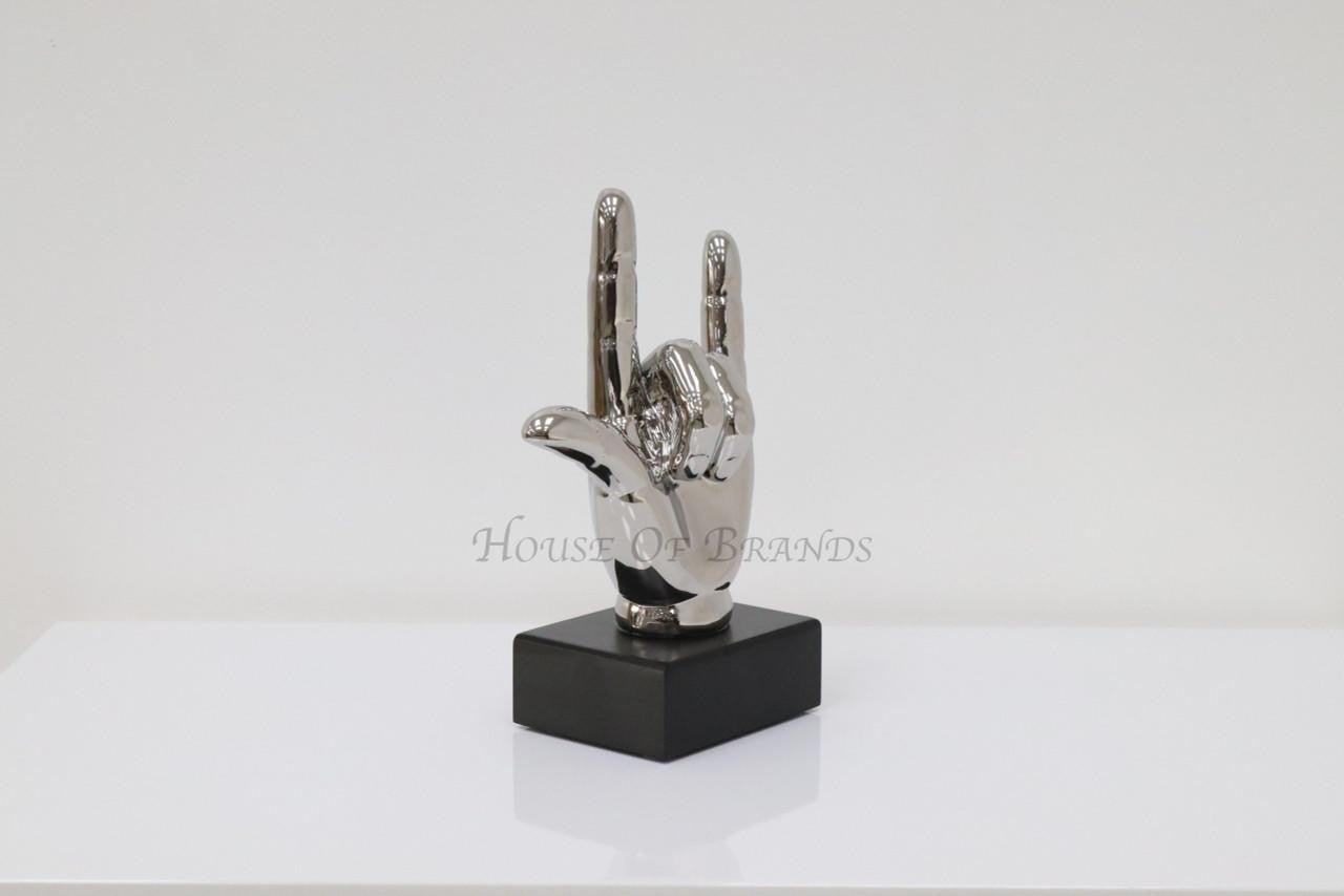 House Of Brands Lets Rock Hand -Silver